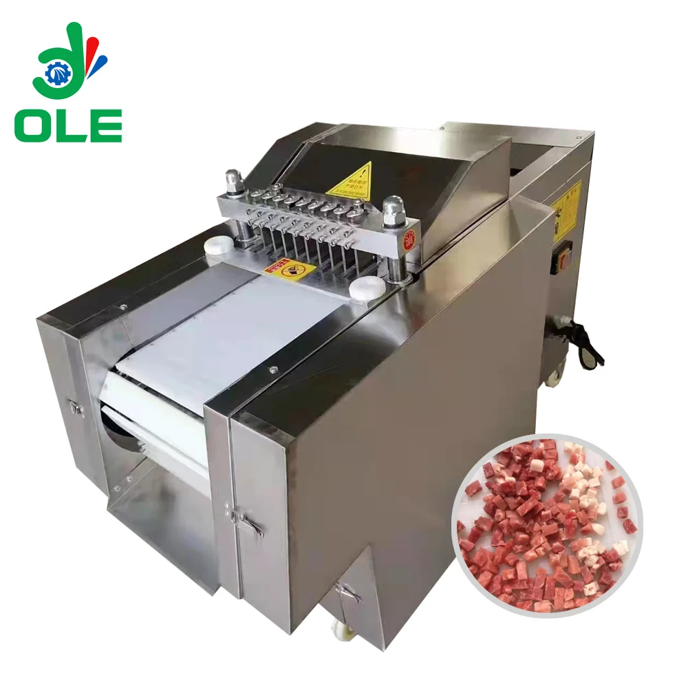 Commercial Capacity 1T/H Chicken Cutting Machine Hot Sale Automatic Frozen Meat Beef Fish Dicer Machine