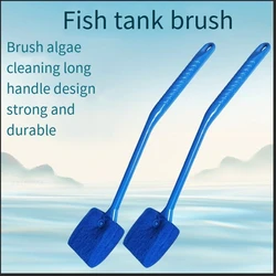 Aquarium Algae Scraper Double Sided Sponge Brush Cleaner Long Handle Fish Tank Scrubber for Glass Aquariums and Home Kitchen