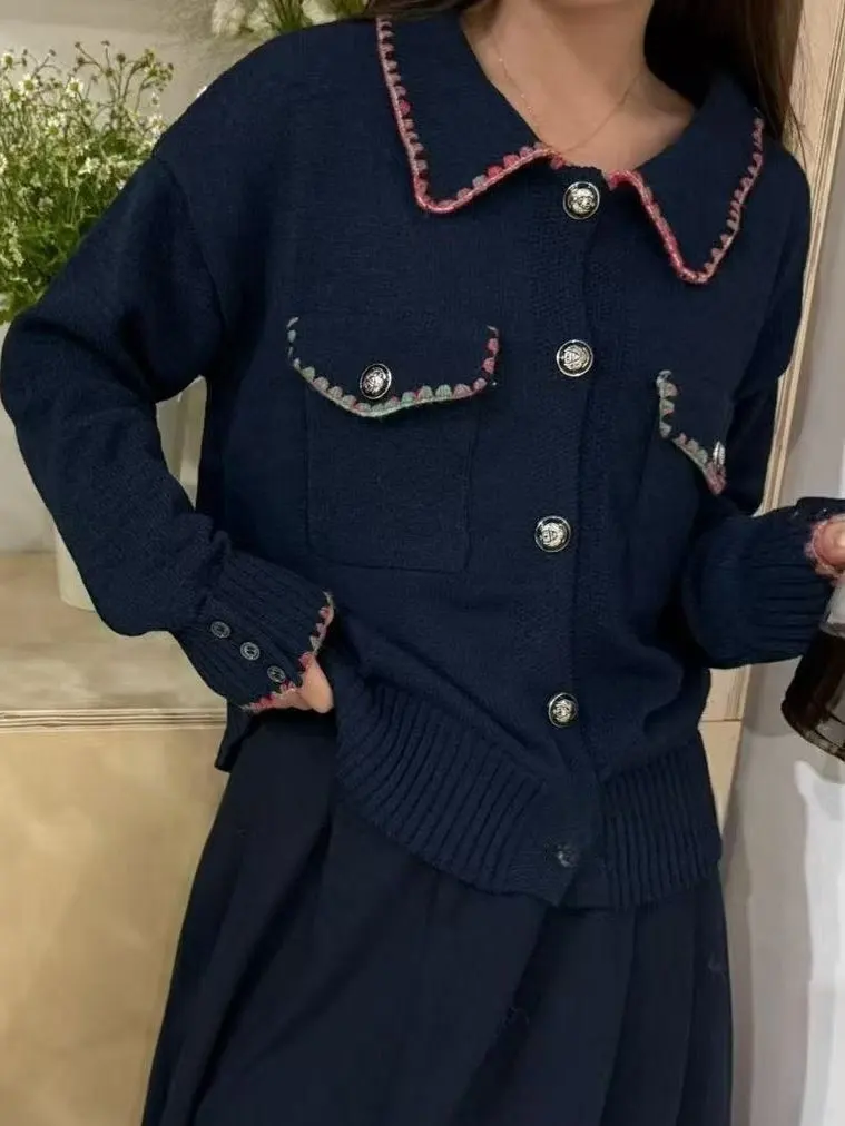 

Мягкий уютный вязаный свитер, пальто, женский модный дизайн, открытый кардиган на одной пуговице, осеннее новое поступление, для поездок на работу, Sle