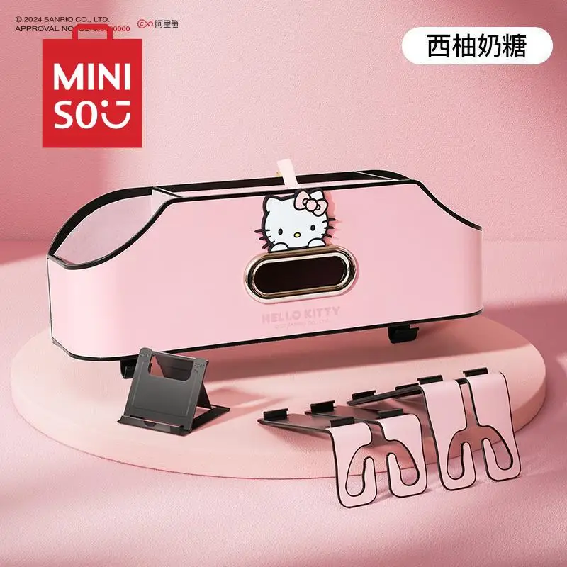 

Sanrio Hello Kitty Car Seat Back Rack Bicycle Storage Box Multi-Functional Tissue Box Water Cup Holder Cartoon Car Accessories