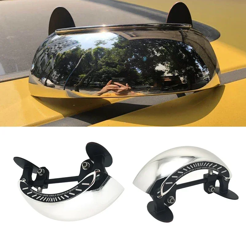 For BMW R1200GS R1250GS For HONDA Universal Motorcycle Rearview Mirror Rear View Mirror 180 Ultra Wide Angle Central Windscreen