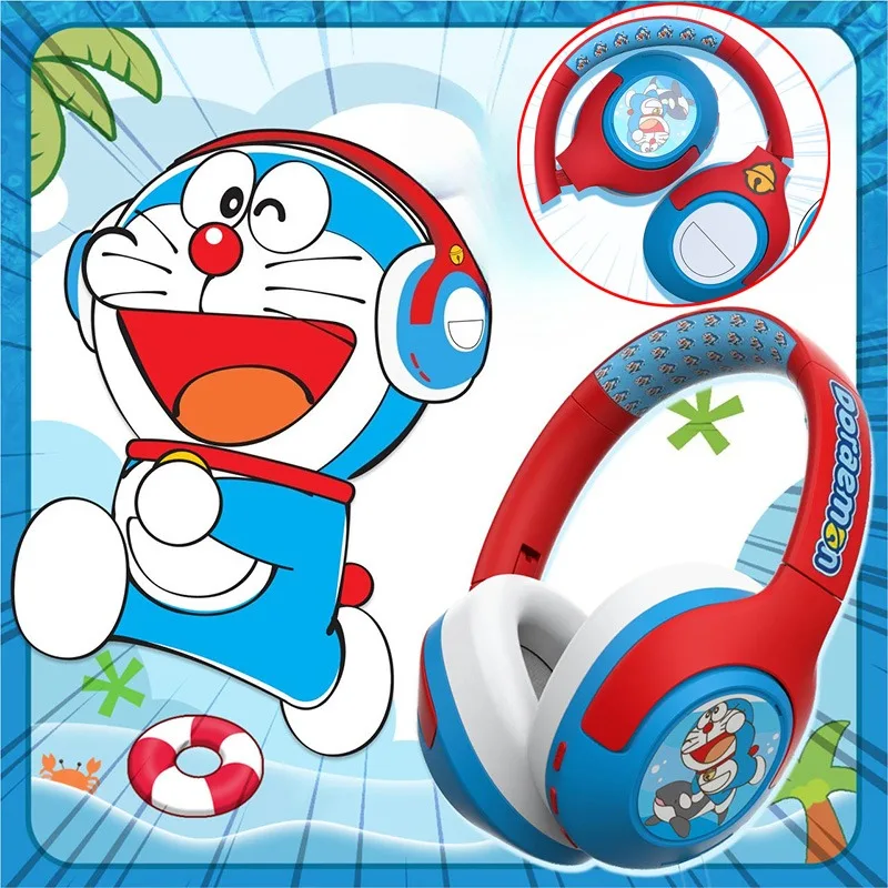 

Doraemon Bluetooth наушники с активным шумоподавлением аниме проводной беспроводной двойной режим переключения дальнего действия мужской женский универсальный