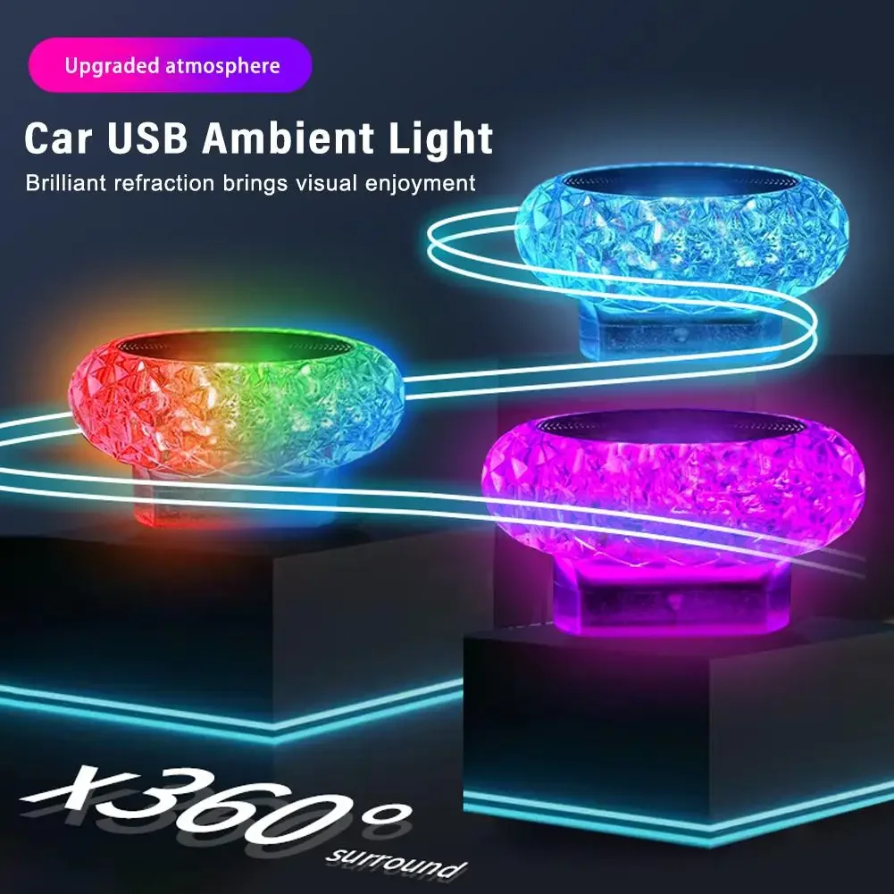 Car USB Ambient Lights Portable Mini LED Atmosphere Lamps Interior Decorative Lights for Car and Computer, Environment Lighting