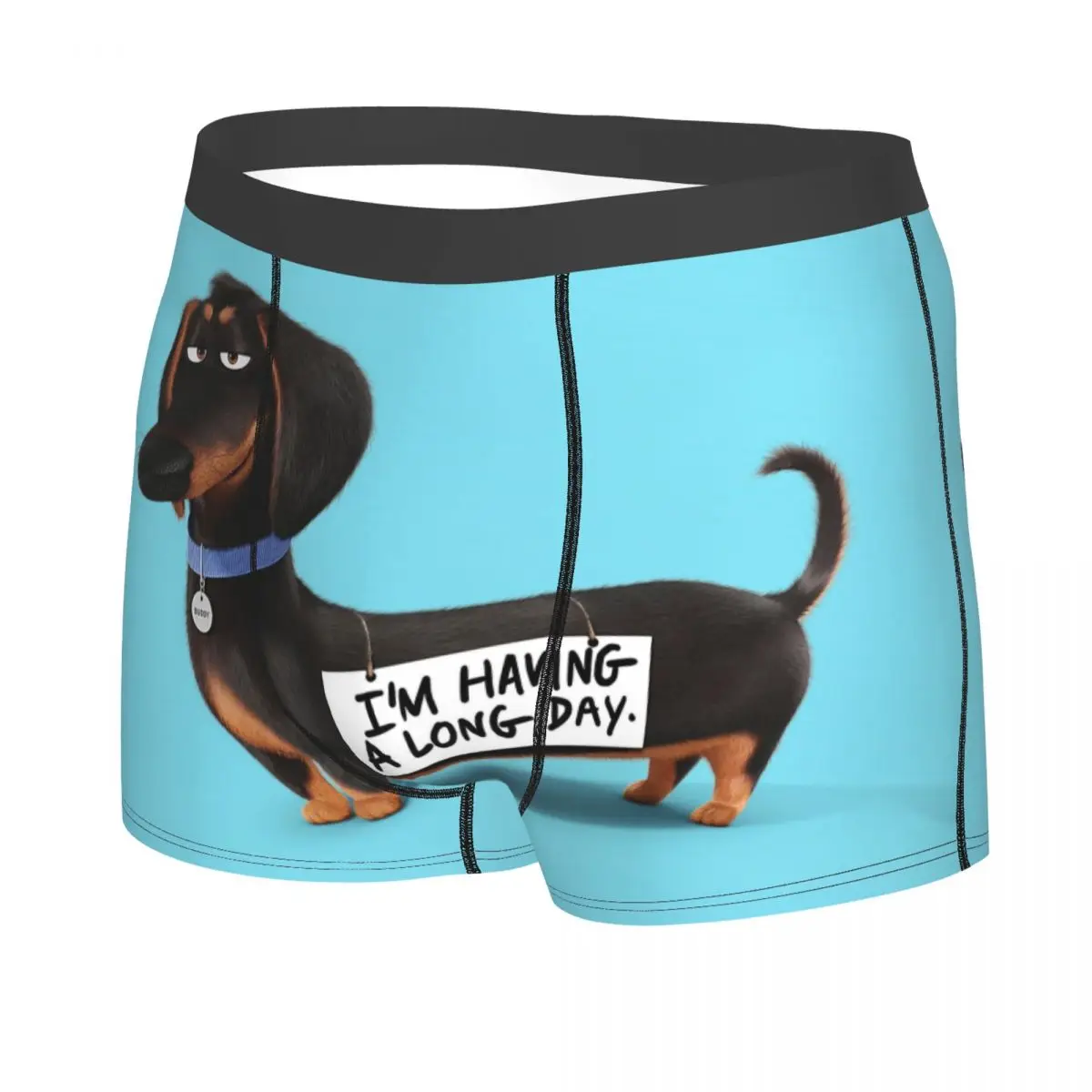 Custom Dachshund Dog Boxers Shorts Men Sausage Wiener Badger Briefs Underwear Fashion Underpants