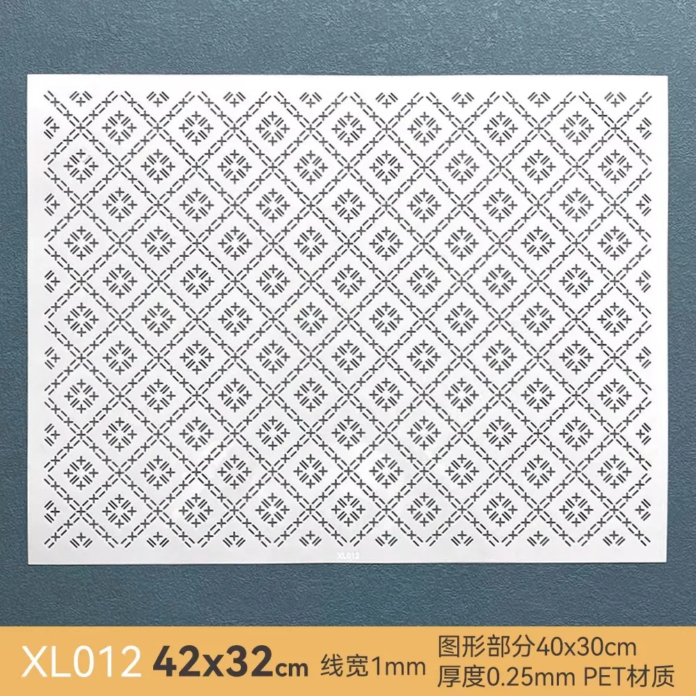 

1PCS Sashiko Stencil Kits Tools , Reusable Flexible Plastic Sewing Templates for Embroidery Pattern Design
