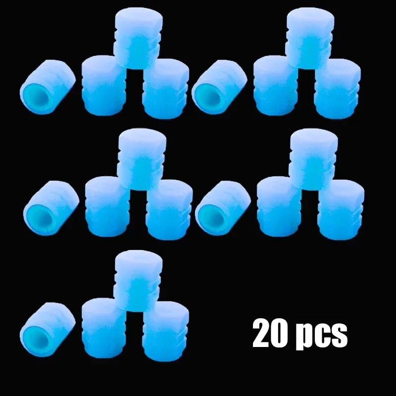 20Pcs Mini Leuchtende Reifen Ventil Kappen Auto Fahrrad Fluoreszierende Nacht Leuchtende Auto Motorrad Fahrrad Reifen Hub Kappe Auto Rad Dekoration