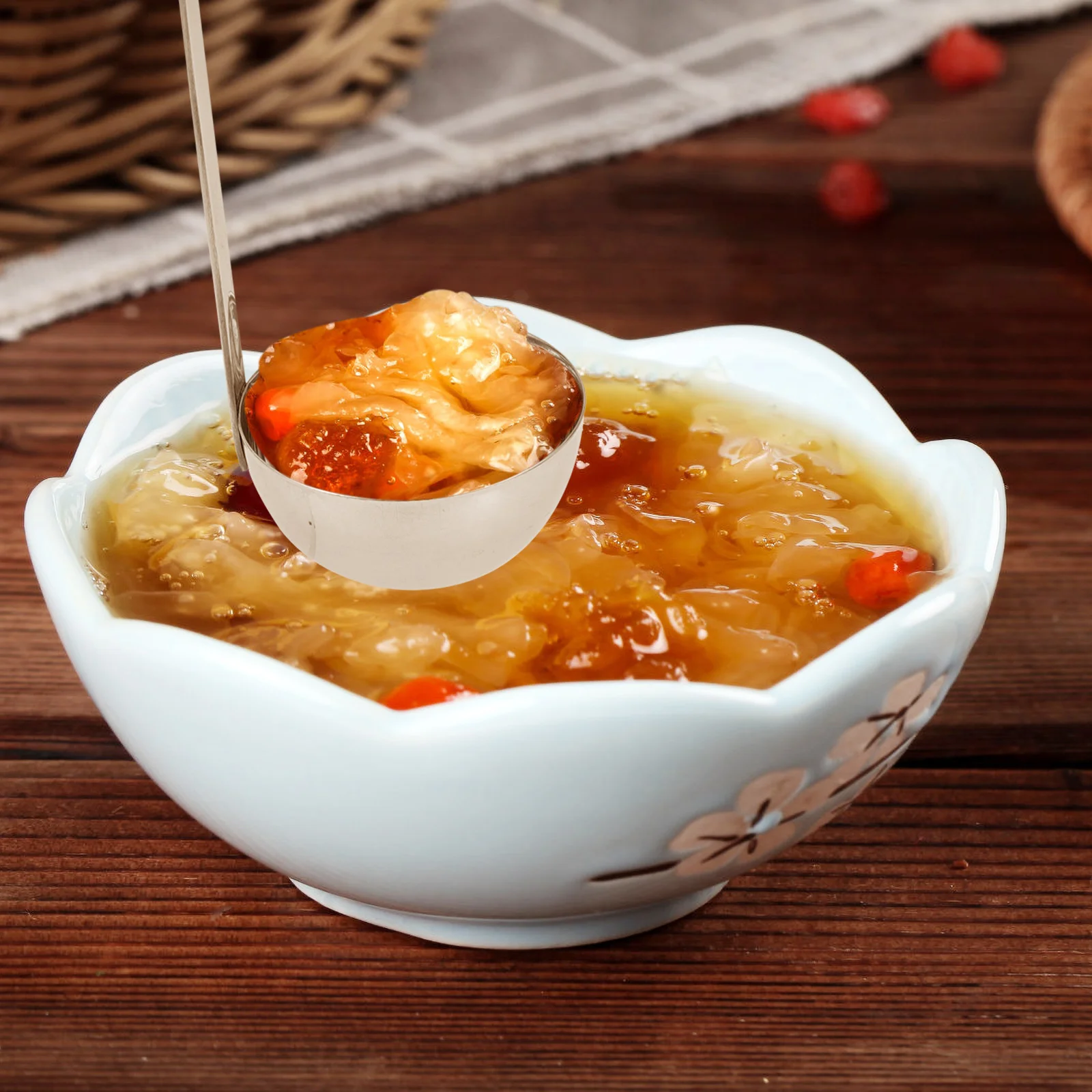 Spoon with Hook Food Serving Ladle Sauces Ladles Stainless Steel Soup for Restaurants Kitchen Metal Tableware Cocktail Strainer