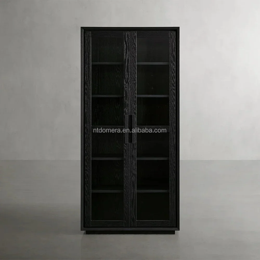 Modern Functional Oak Wood Cabinet Space-Saving Home Furniture for Living Room