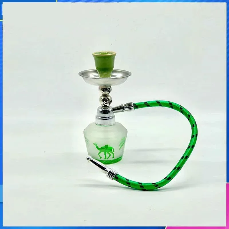 New Popular Bottle Water Pipe Portable Mini Hookah Shisha Tobacco Smoking Pipes Gift of Health Metal Tube Filter Smoke view 5