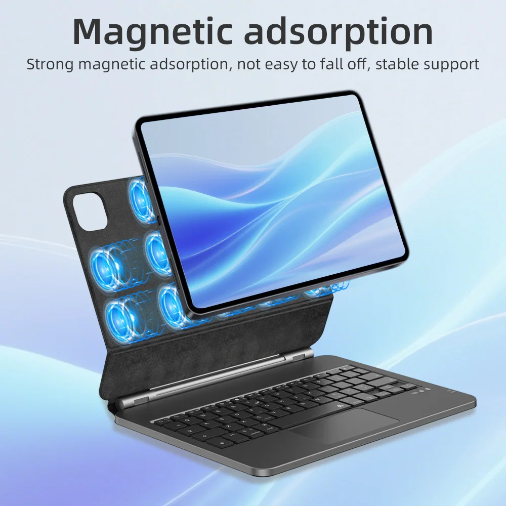 iPad Pro 11インチ、Air 4、Air 5、iPad A16、第10世代、第11世代用マジックキーボード、スマートカバー、マグネット式ケース、tecladoキーボード、ワイヤレス