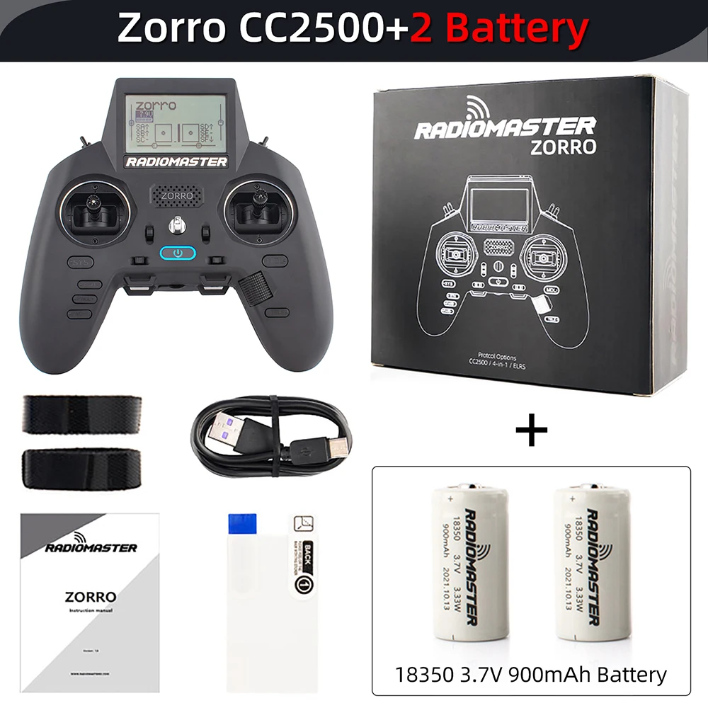 Zormaster Zorro ELRS 2.4 GHZ RC denetleyici CC2500 JP4IN1 radyo verici pil Hall Gimbal uzaktan kumanda helikopter ile
