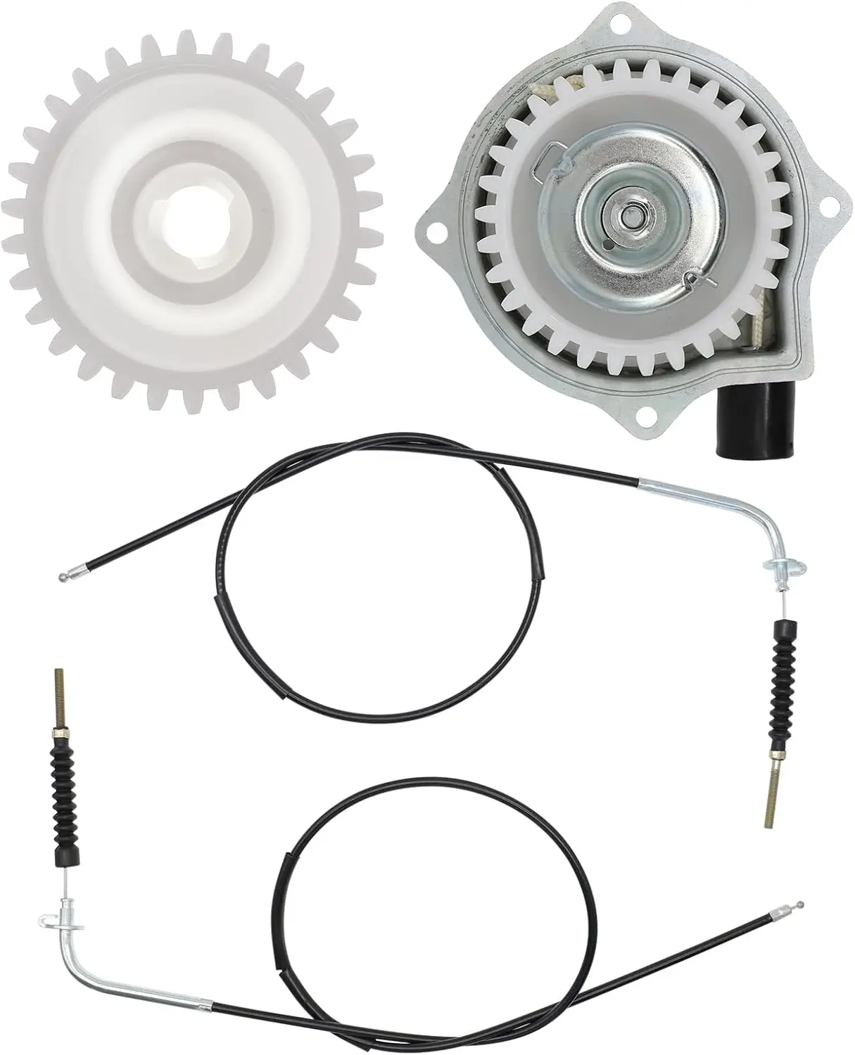 Pair Front Brake Cables for Suzuki Quadsport LT80 1987-2006, Recoil Pull Start Starter and Recoil Pull Starter Gear for Suzuki Q