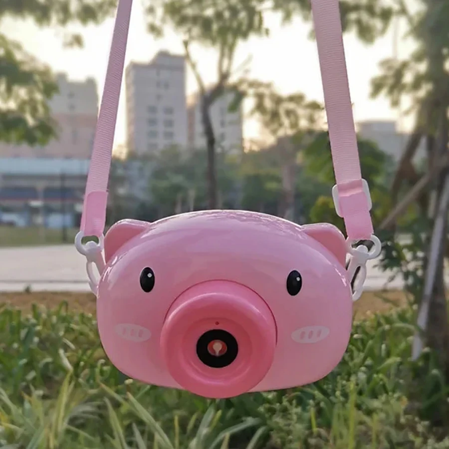 Automatische Lustige Nette Cartoon Schwein Tier Seife Kinder Blase Maker Kamera Bad Wrap Maschine Spielzeug Blase Geschenke (Kein blase wasser)