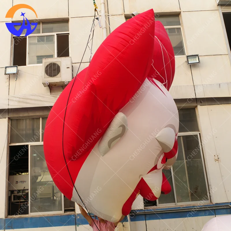Customized large suspended inflatable ghost face model Halloween clown head advertising campaign decoration props