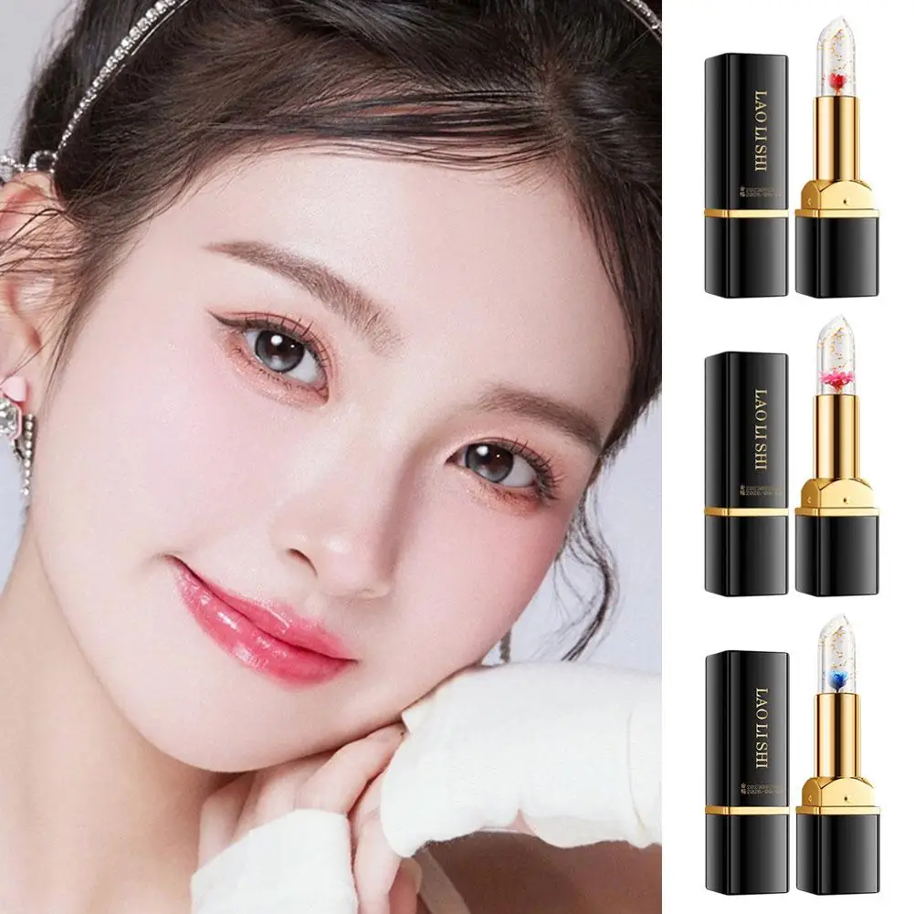 Fiori Sfumatura Gelatina Rossetto Creativo Nuove Signore Perdita delle labbra Pellicola non colorata Idratante per labbra Balsamo idratante duraturo Kor M4V5