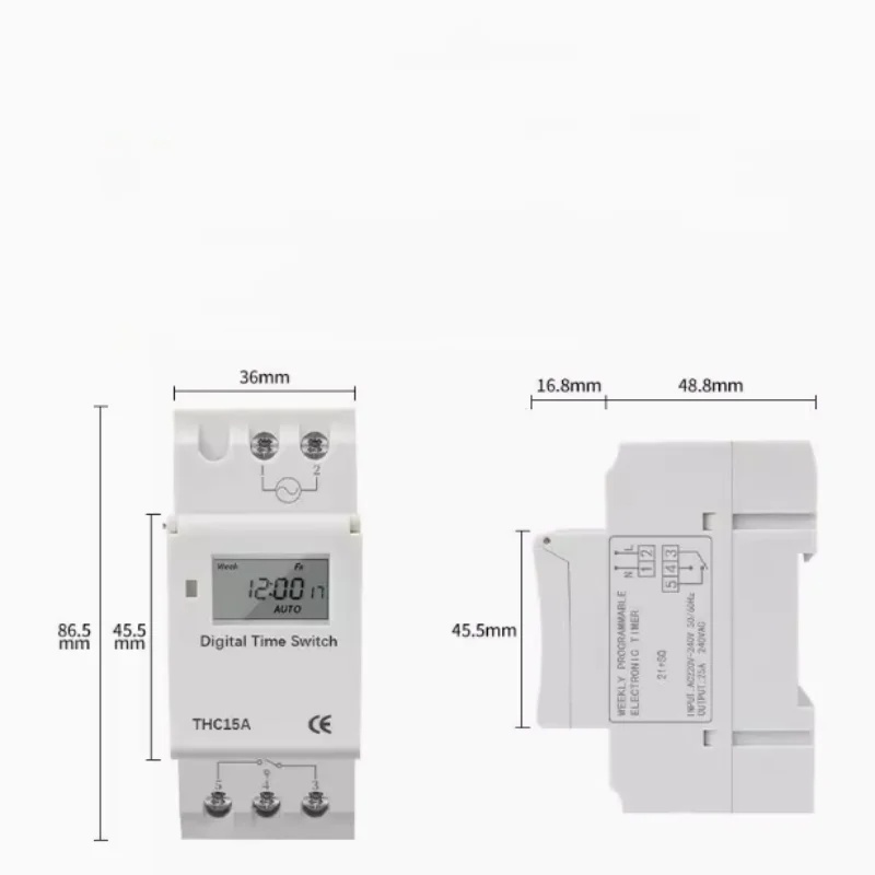 TIME SWITCH Relay Timer Control  Weekly 7 Days Programmable Digital AC 220V 110V 24V 12V 16A 30A Din Rail Mount