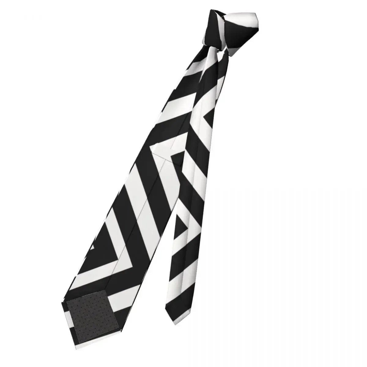 White Black Streak Tie For Men Women Necktie  Clothing Accessories