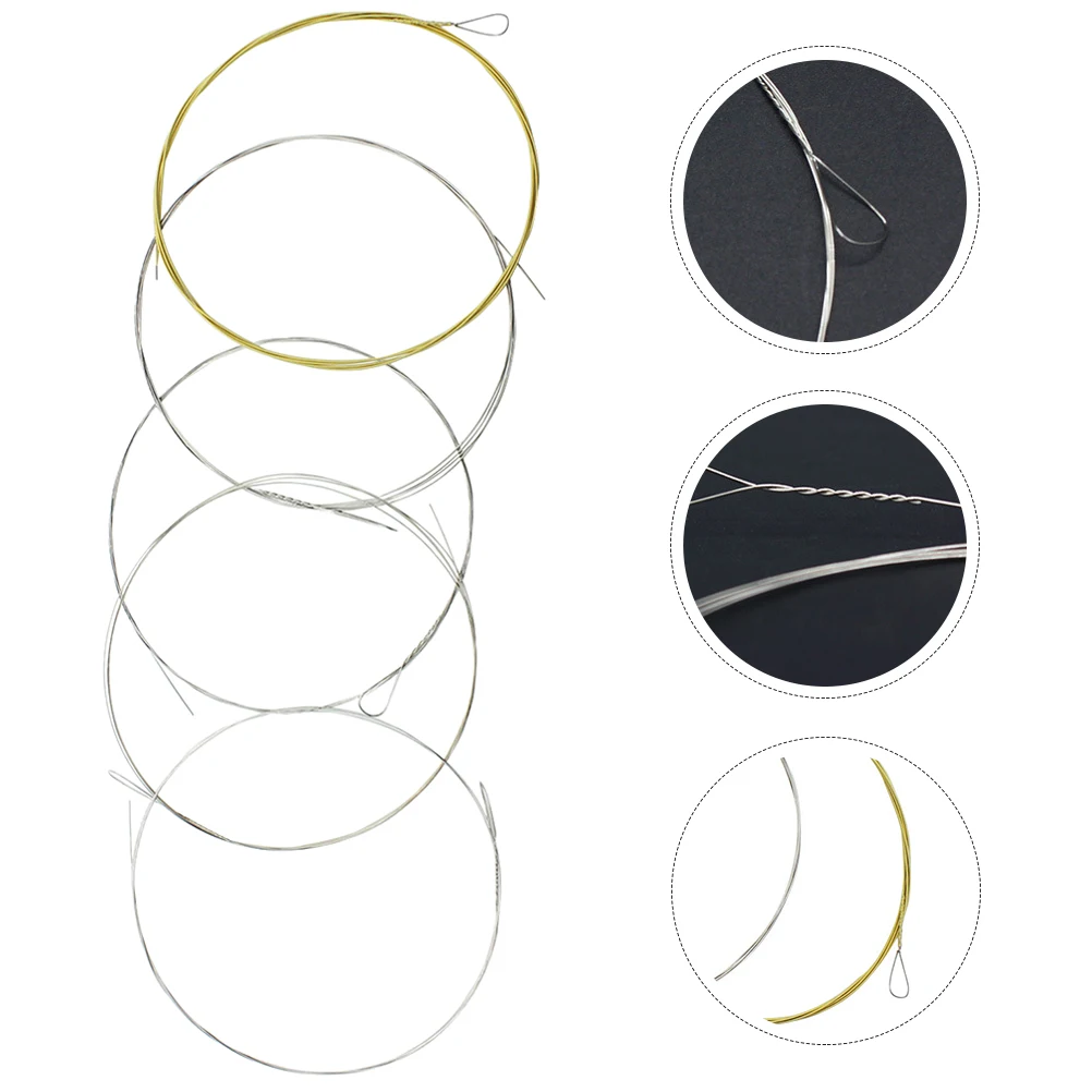 

5 Pcs Five-string Banjo Strings Parts Strigns Replacement Repair Accessories Kit Replacing Music