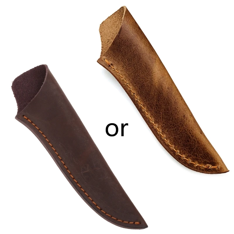 N7MD Rindsleder Messerscheide Küche Obstmesser Abdeckung DIY Gerade Messeretui