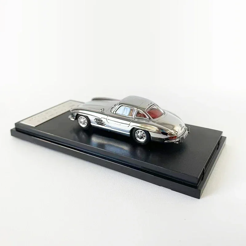 Seeker-Modèle de voiture SL Wcontem300SL Coupé, Collection de véhicules en alliage moulé sous pression, Chrome Gold and Silver, 1:64