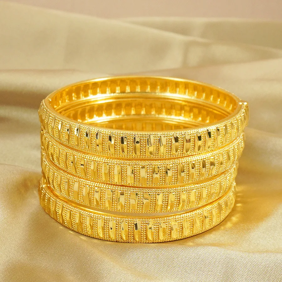 9999 gold Dubai glossy bracelet, Arabian, Middle East, Africa, Ethiopia, moon embroidery bracelet, bridal accessory