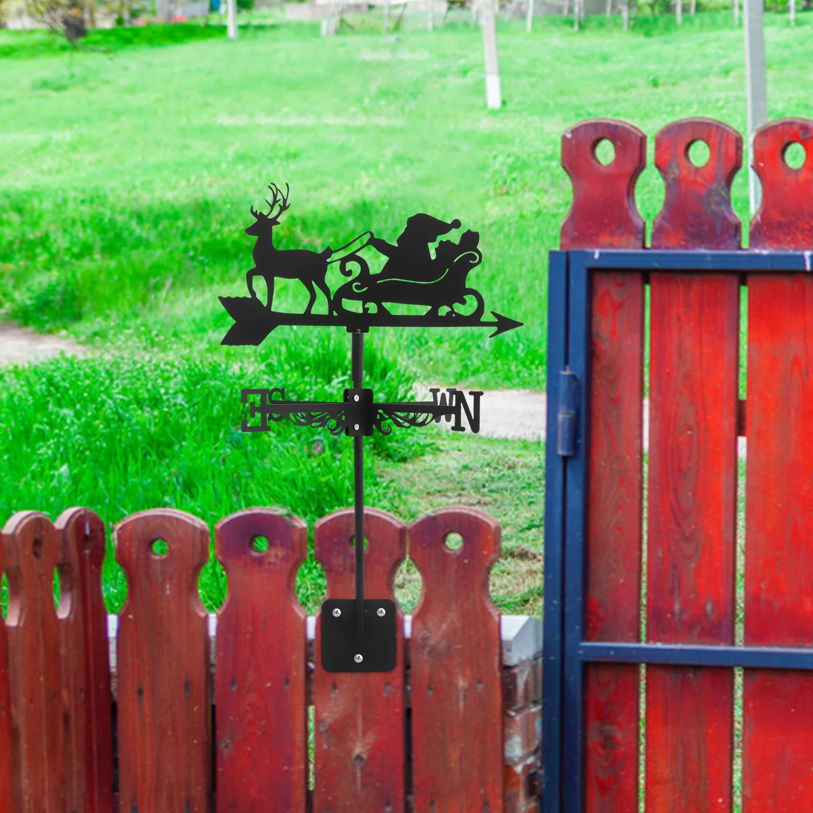 

Christmas Weather Vane Vintage Iron Wind Direction Indicator for Outdoor Garden Lawn Patio Decor Weather Vane Weathervane