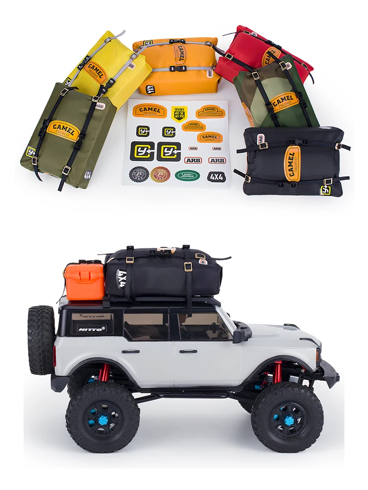 1 Stück RC Simuliertes Zelt-Dachgepäck-Dekor für 1/18 1/24 RC Crawler TRX4M Bronco Defender SCX24