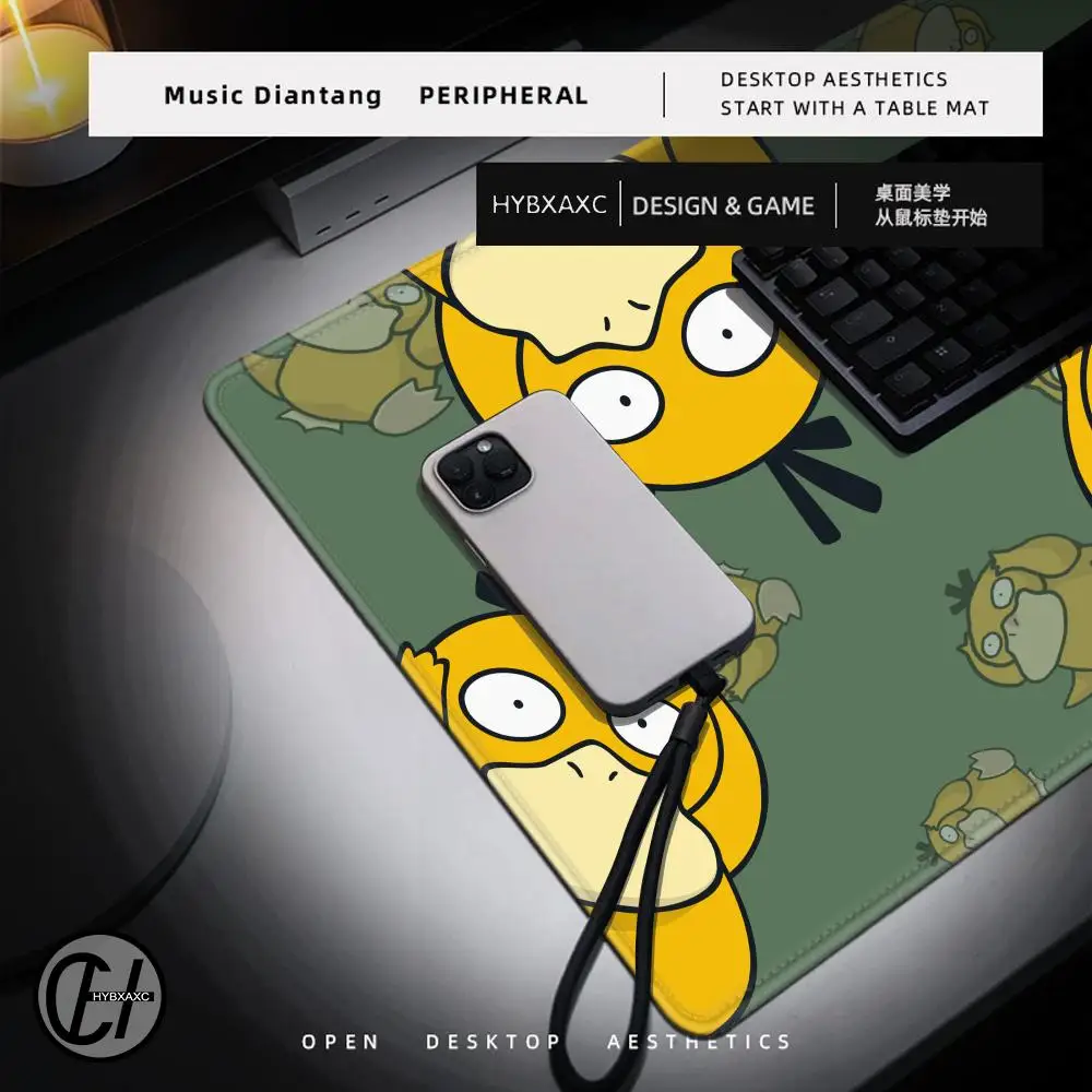 Anime Mouse Pad Large Gamer XXL Keyboard P-pokemon Desk Mouse Mat Psyduck Carpet Rubber Tapis Souris Gaming Notbook Pc Mousepad