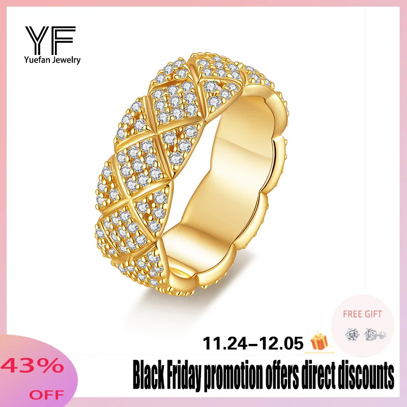 

Ювелирные изделия из серебра 925 пробы с муассанитом золотого цвета, высокие украшения для женского браслета в стиле хип-хоп, сертифицированное кольцо GRA