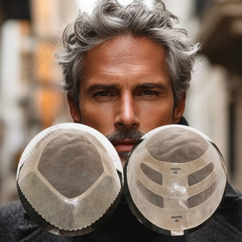 

Серые черные парики для мужчин 1b80, накладки из натуральных волос, дышащие, с прочным моно-основанием NPU, протезы для восстановления волос при облысении