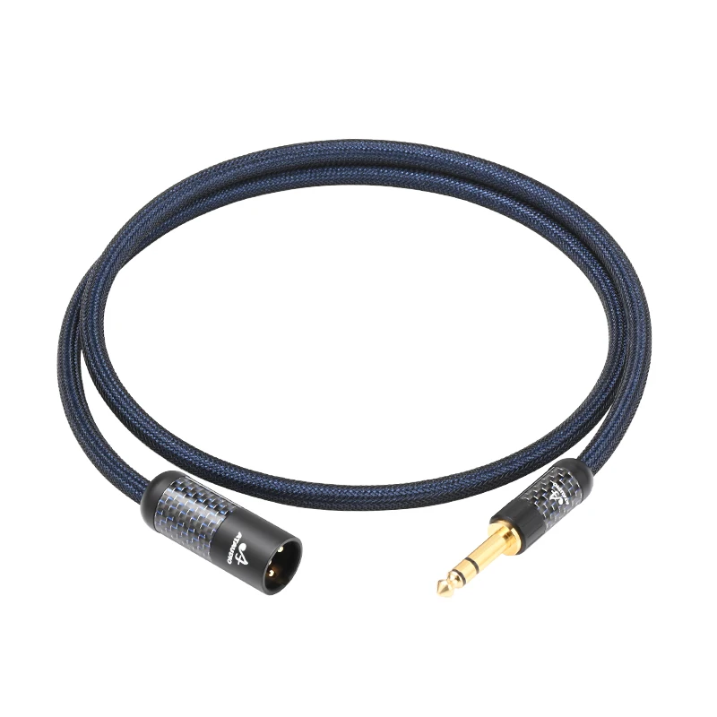 ATAUDIO HiFi 6,5 mm auf XLR-Audiokabel, hochwertiger reiner silberner Kern, Dual 6,5 TRS auf 2XLR-Stecker/Buchse, symmetrisches Verstärker-Mischkabel 5