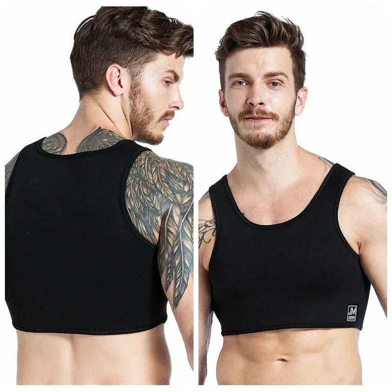 

Neoprene Mens Body Chest Harness Lingerie Sexy Shoulder Bondage Straps Gay Clubwear Male Protective Gear Support Exotic Tank