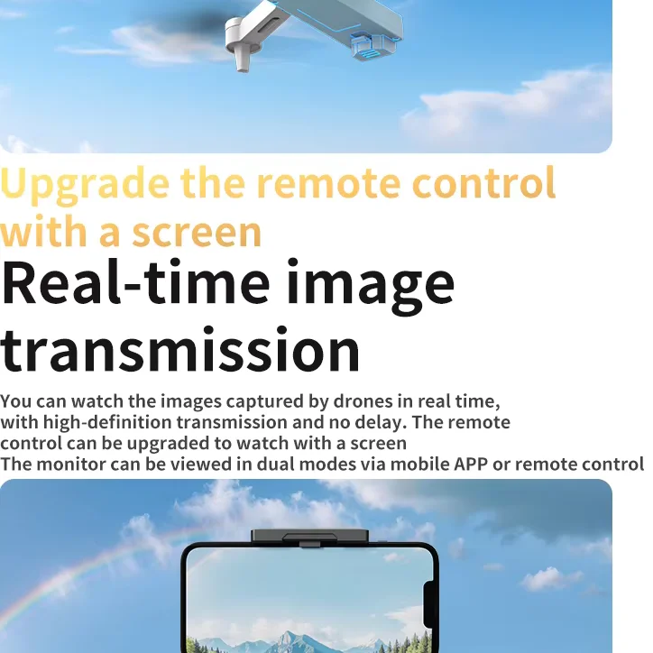 8K ESC Camera Obstacle Avoidance GPS Auto Return Foldable WIFI FPV RC Drone 3KM Brushless 4.5In Screen Remote Control Quadcopter