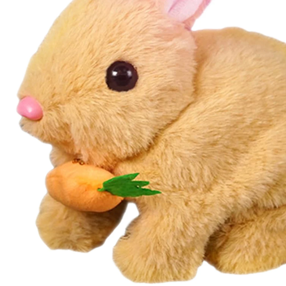 Cute Electric Rabbit Interactive Plush Toys Bunny With Carrot Electric Plush Carrot bunny Toy with Sounds & Movements Simulation