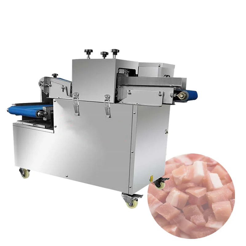 Electric Powered Meat Diced Machine Large Automatic Fresh Meat Dicing Equipment For Canteen Beef Pork Chicken Mutton Meat Slicer