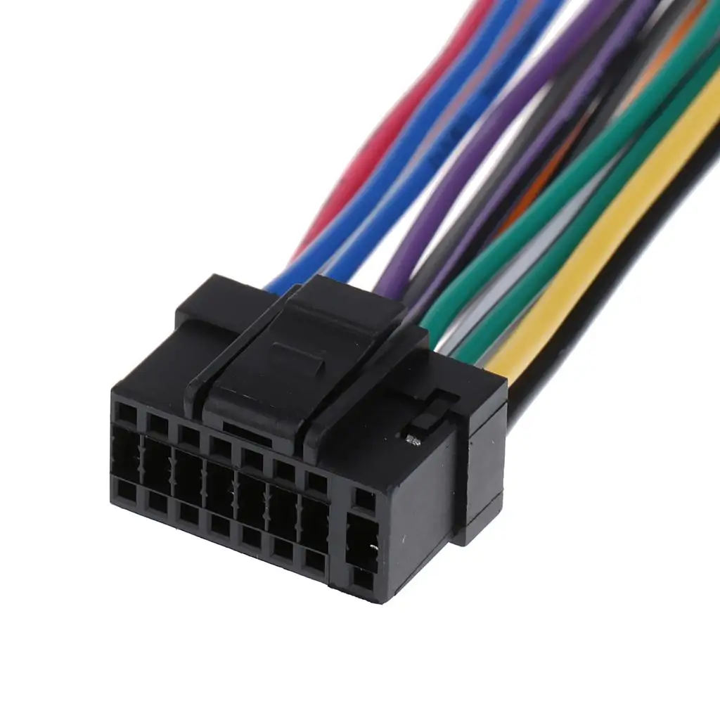 Car Stereo Radio Wiring Harness 16 Pin Power Plug Plastic Installation Connector for Aftermarket Receiver