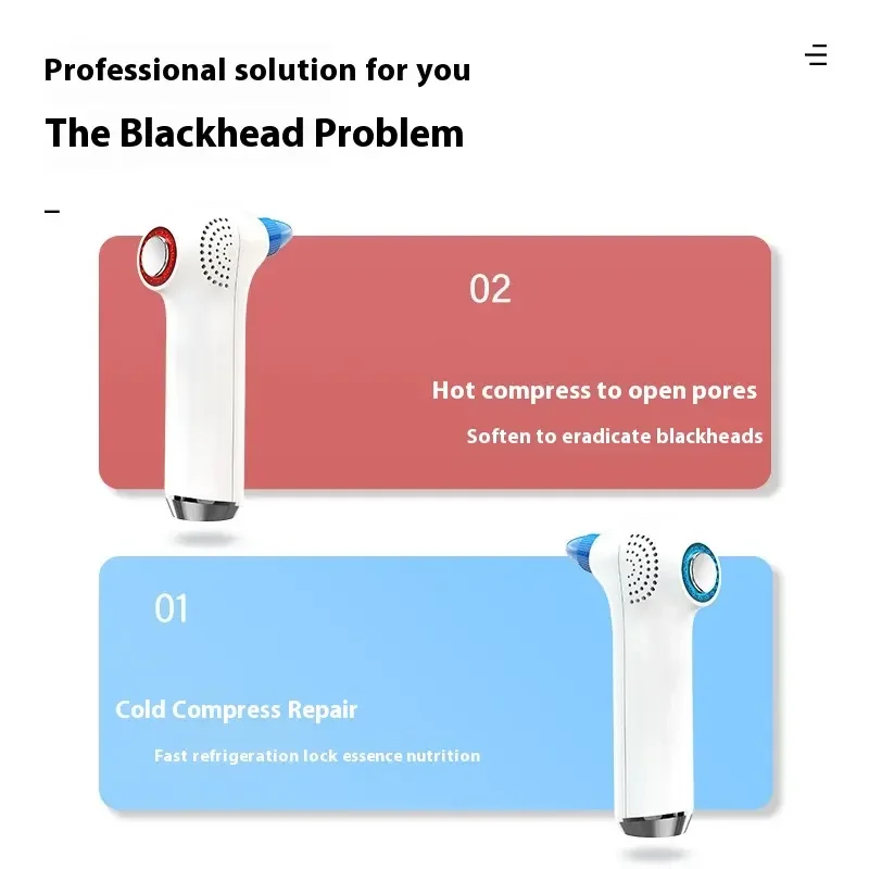 2025 Dispositivo de belleza frío caliente del limpiador eléctrico de poros de espinillas del uso en el hogar