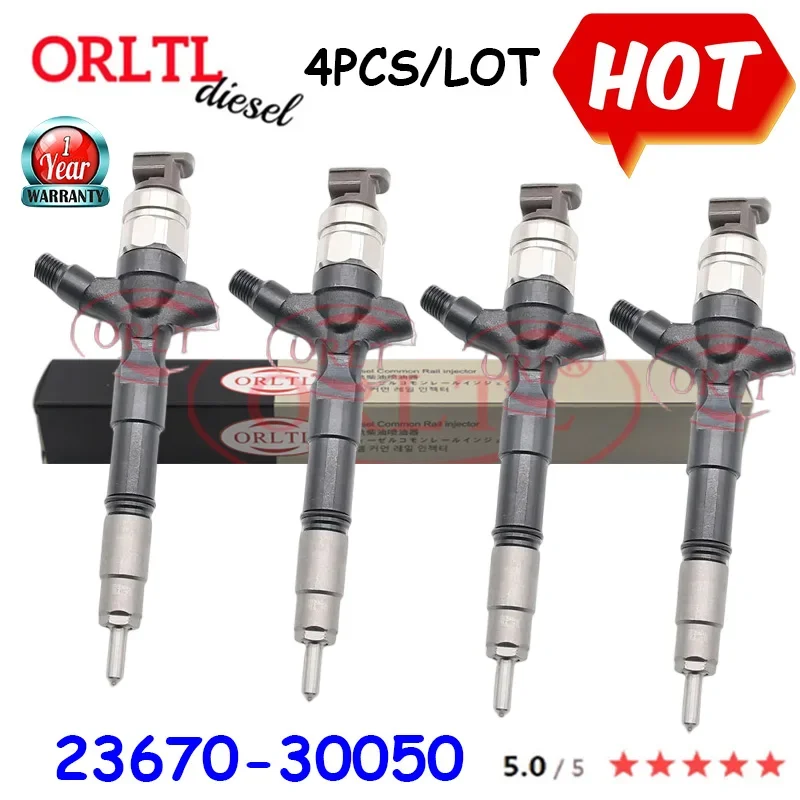 4 pieces/lot 0950005880 common rail injector 23670 30050 diesel engine 2KD fuel injector 2367030050 23670-30050