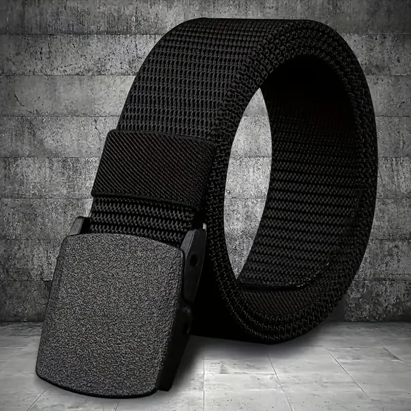 Ceinture en toile automatique pour homme, ceinture d'extérieur multifonctionnelle, accessoires de chasse en environnement, DulNylon