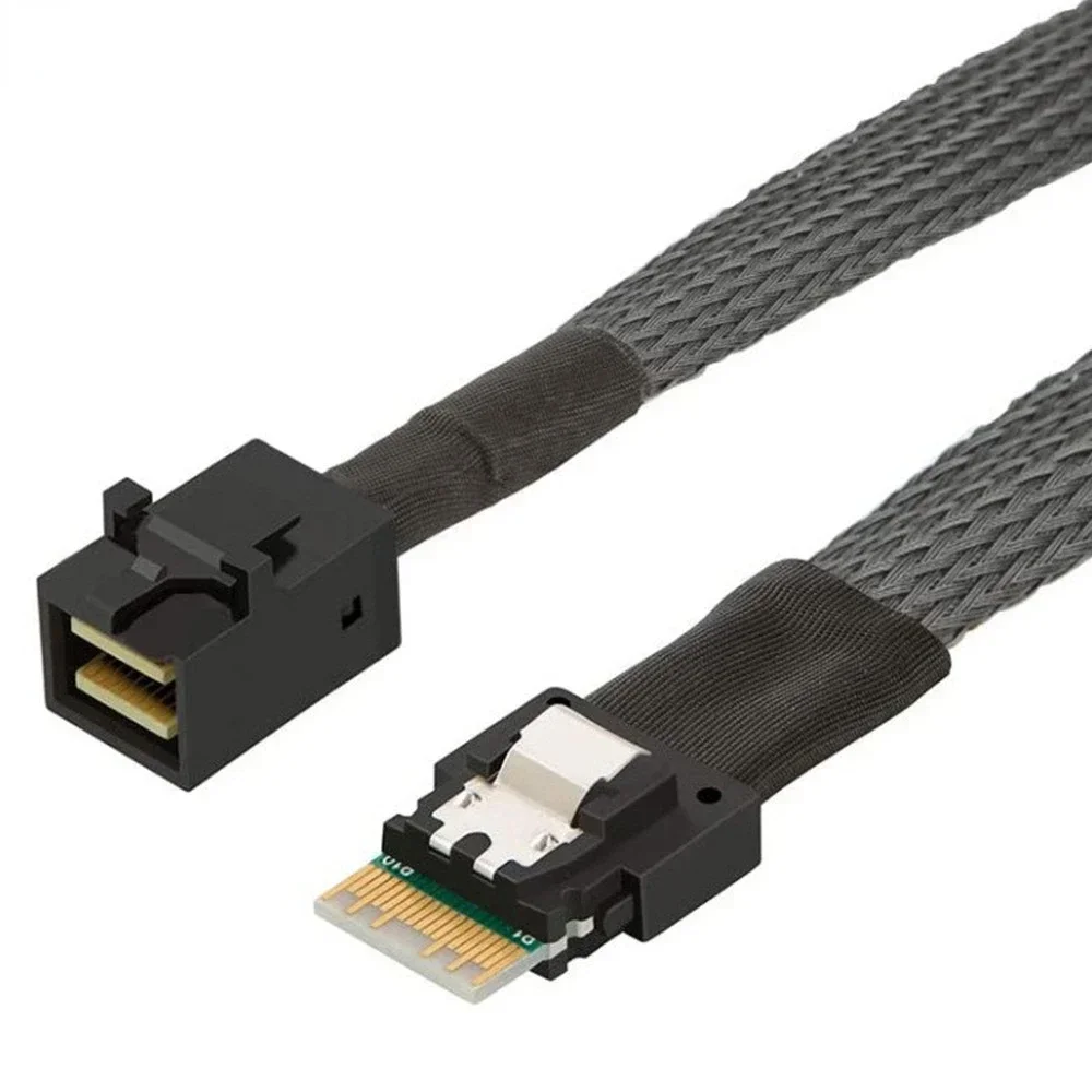 

Высокоскоростной кабель PCIE 4.0 Slimline SAS SFF-8654 4i к адаптеру Mini SAS HD SFF-8643 для сервера