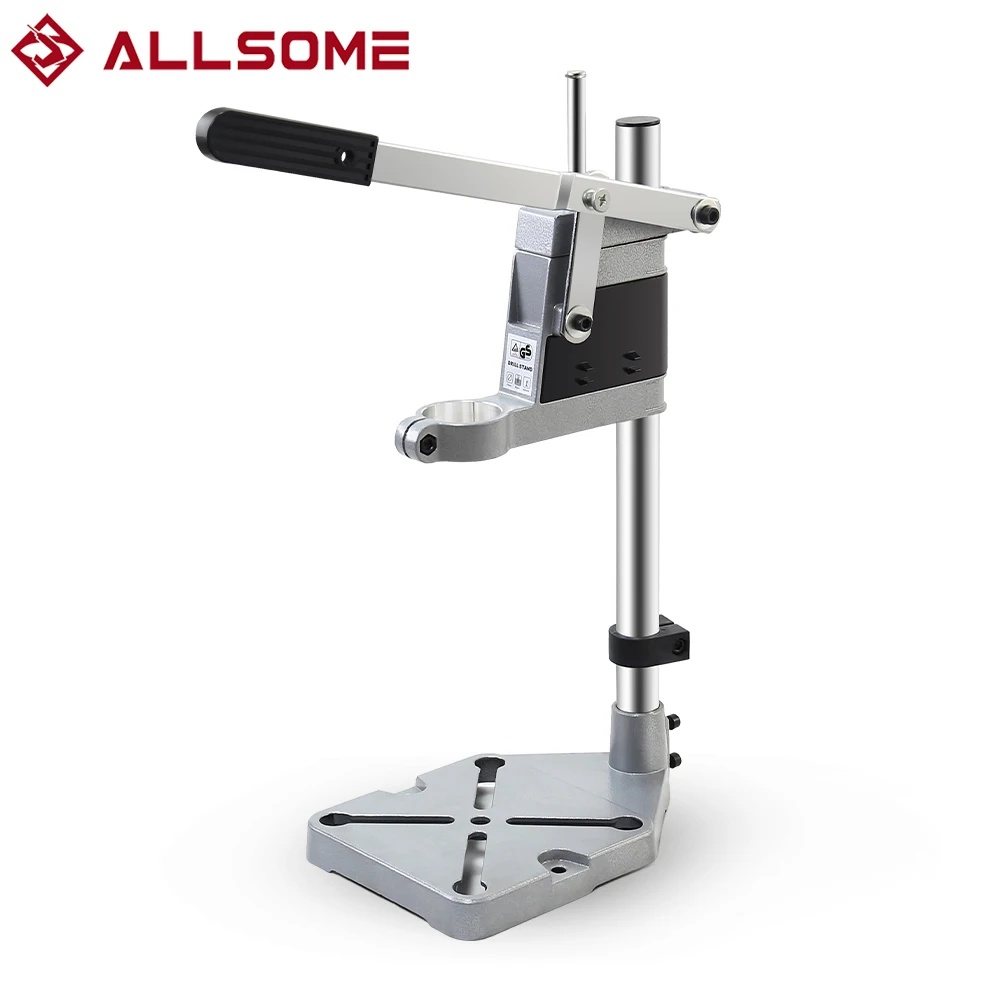 ALLSOME Electric Drill Bracket 400mm Drilling Holder Grinder Rack Stand Clamp Bench Press Stand Clamp Grinder for Woodworking