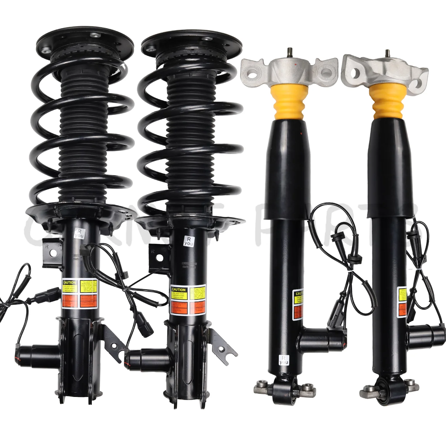 Pair Front Rear Shock Struts Assys For Lincoln MKZ for Ford Fusion with Electric 2013-2017