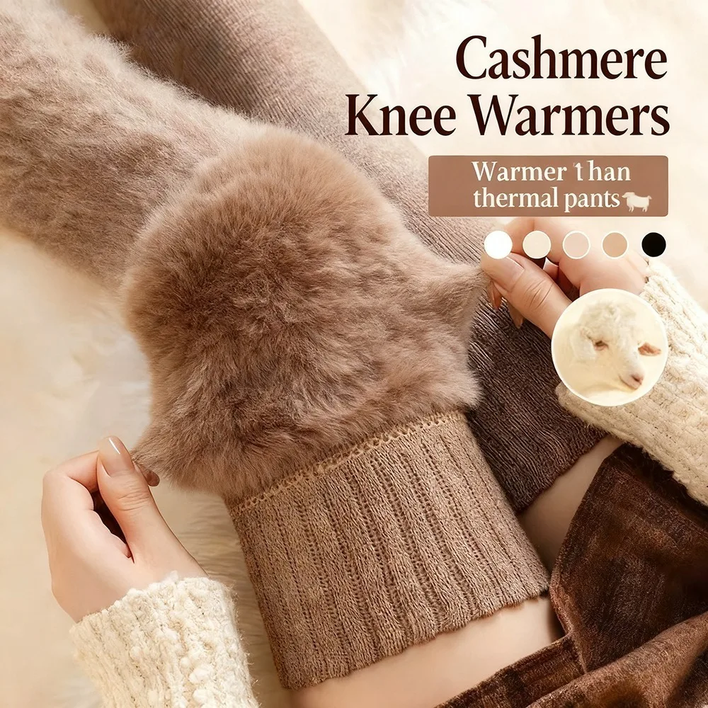 

Женские термобелье до колена, кашемировая шерсть, зимние теплые гетры на плюшевой подкладке, толстые уютные гольфы выше колена, чулки