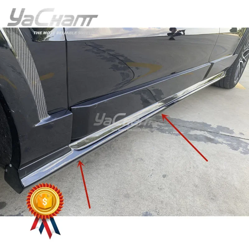 Car-Styling Full Carbon Fiber Side Skirts Fit For 2018-2021 Cayenne 9Y0 Coupe 9Y3 YC DESIGN Side Skirt Attachment