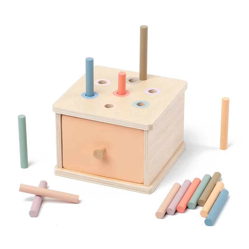Houten Kinderen Speelgoed Montessori Kleur en Vorm Match Box Sets Munten Bal Box Vroeg Educatief Speelgoed voor Kinderen Hand-oog Coördinatie