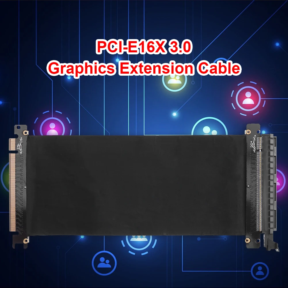 30cm Flexible PCI Gold Finger Pure Gold Craftsmanship Express Extension Cable PCI-E 16X Graphics Card Extender Riser
