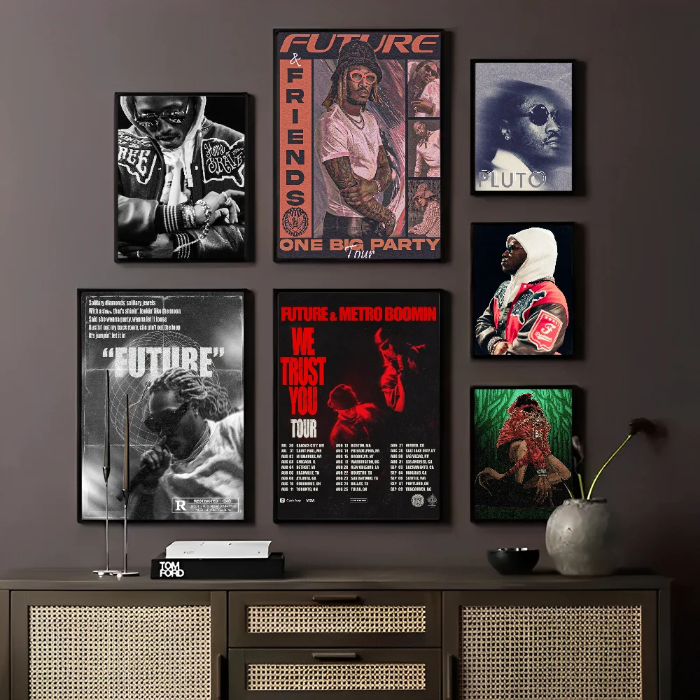 Future Hip Hop Rapper Poster Self-adhesive Art Poster Whitepaper Prints Posters Artwork Aesthetic Art Wall Painting