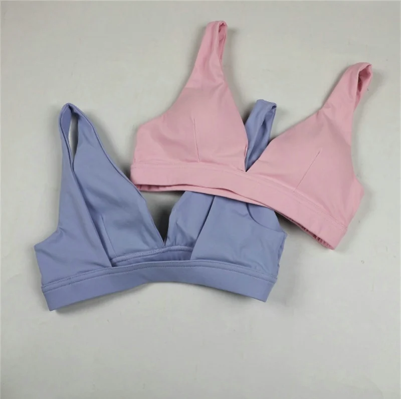 ストラップレススポーツヨガブラ-女性用ワークアウトランニングフィットネスベスト-ジムクロップトップ-レディーススポーツウェア-女性用下着-スポーツウェア