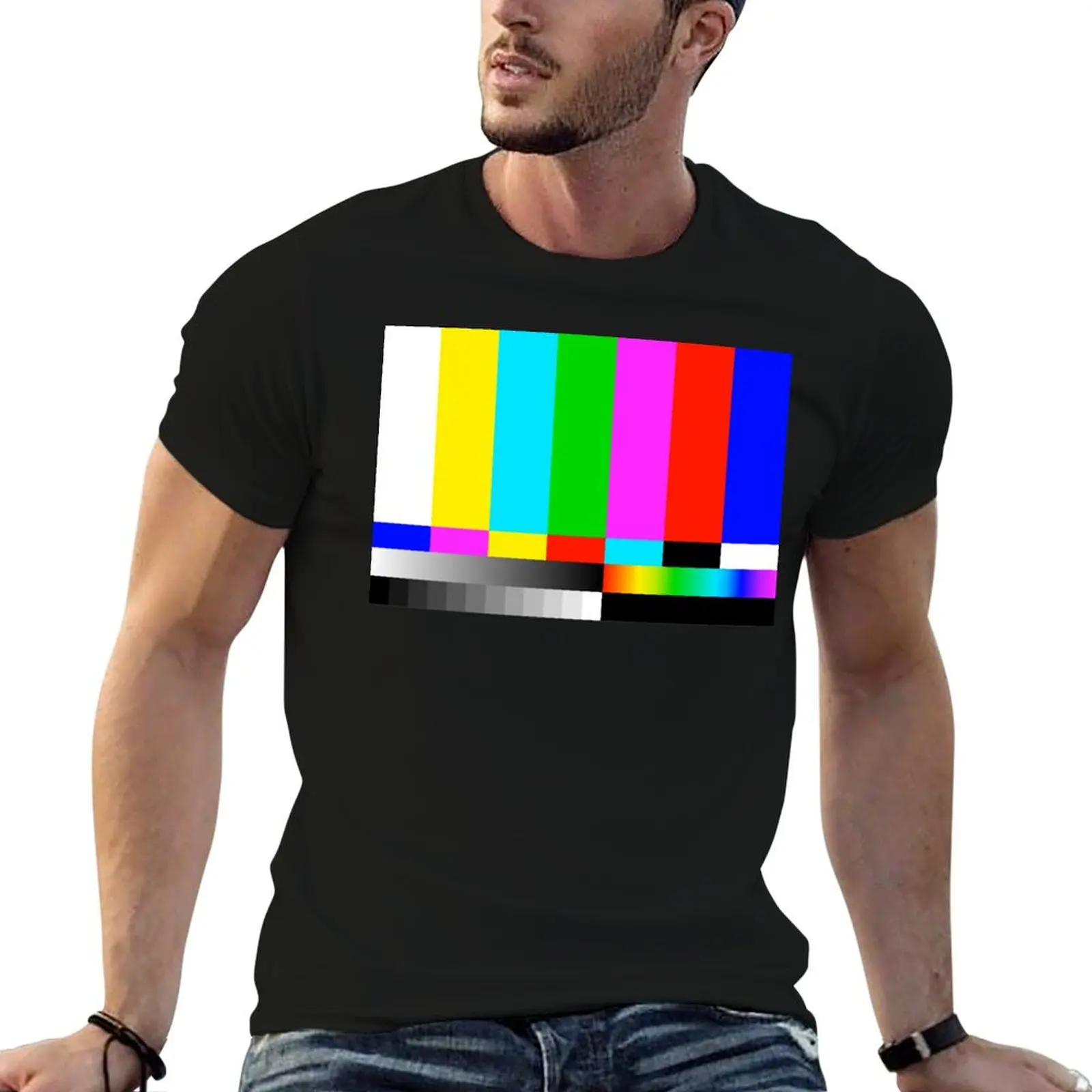 SMPTE test card T-Shirt anime aesthetic clothes plain sweat shirts, men