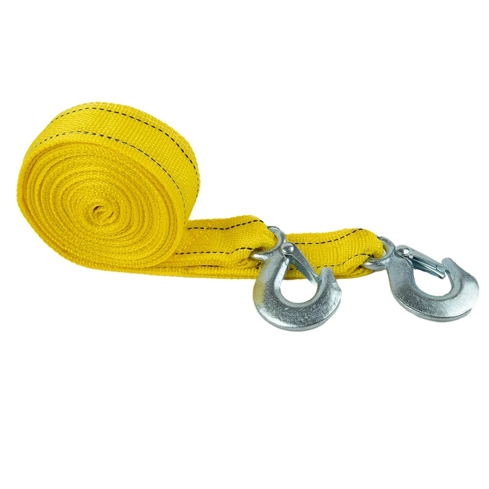 Car Tow Rope Premium Car Tow Cable Towing Pull Rope Strap Hooks for Recovery 4 Meter Easy and Reliable Vehicle Rescue